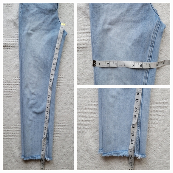 Denim Forum, The Yoko High Rise Slim 28L Organic Cotton Casual Jeans- Light Wash - Picture 8 of 9